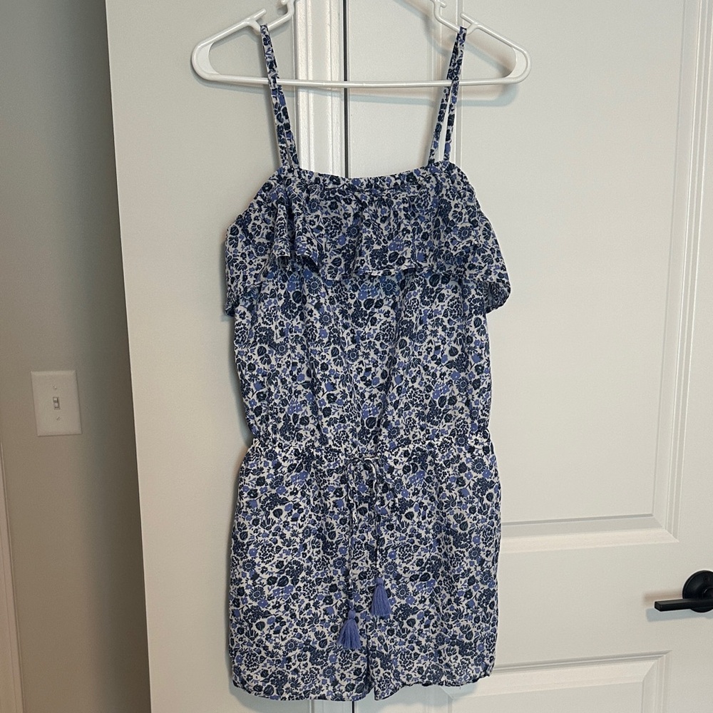 Vineyard Vines Among The Flowers Periwinkle Romper Size M